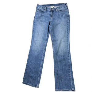 Duluth Trading Daily Denim Slim Jeans Women's 8 (30x30) Stretch Straight Indigo